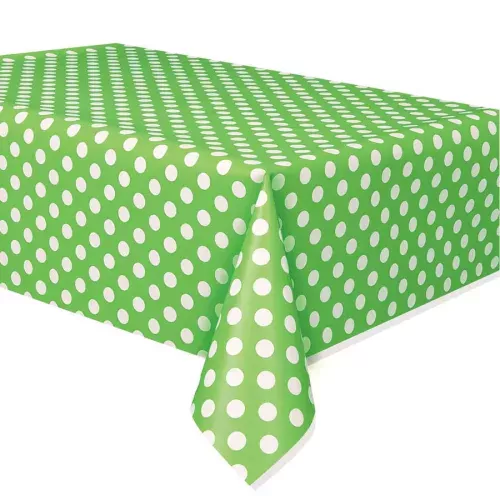 Photo du produit Nappe verte à pois blanc