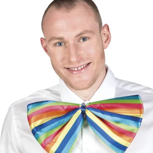 Photo du produit Noeud papillon géant clown multicolore