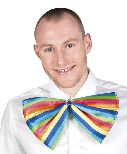 Photo du produit Noeud papillon géant clown multicolore