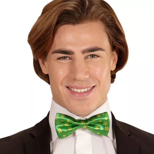 Photo du produit Noeud papillon vert avec trèfles adulte Saint Patrick
