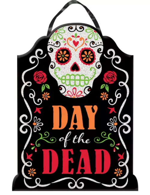 Photo du produit Décoration Dia de los muertos pailleté 40 x 30 cm