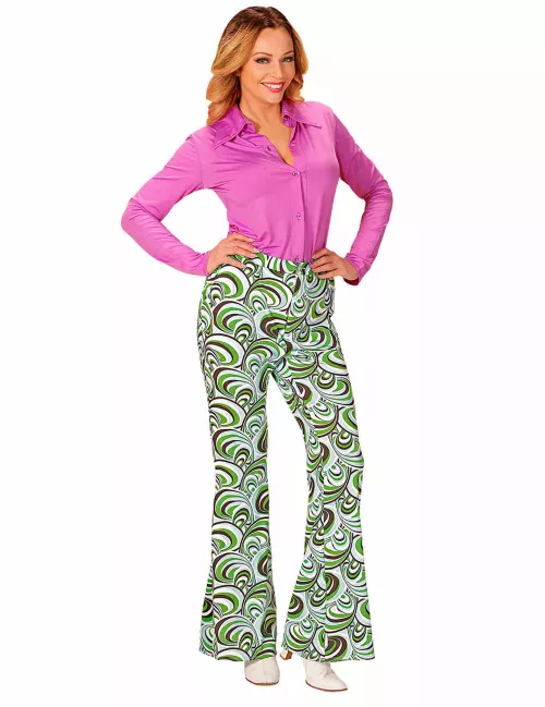 Photo du produit Pantalon groovy waves années 70 femme