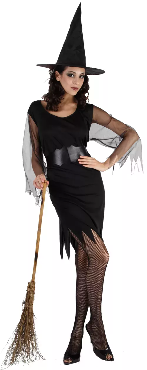 Photo du produit Déguisement sorcière manches en tulle femme Halloween