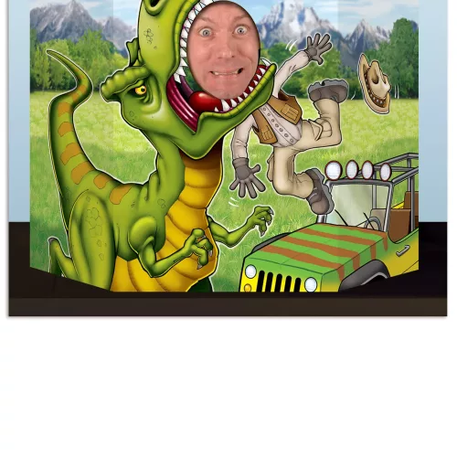 Photo du produit Passe tête dinosaure 94 x 63,5 cm