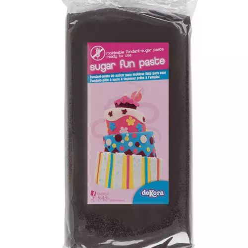 Photo du produit Pâte à sucre sans gluten noire 250 g