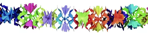 Photo du produit Guirlande papier multicolore motif fleurs