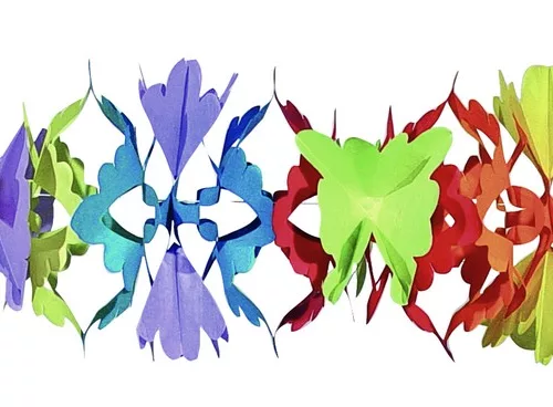Photo du produit Guirlande papier multicolore motif fleurs