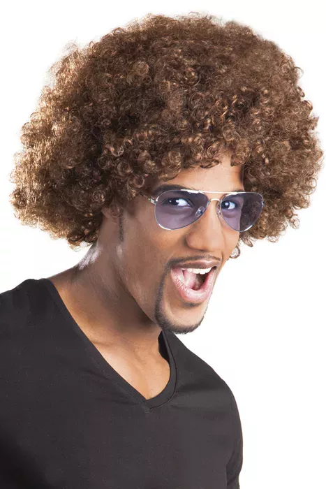 Photo du produit Perruque afro/ clown marron volume adulte