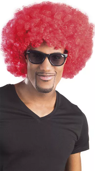 Photo du produit Perruque afro/ clown rouge volume adulte