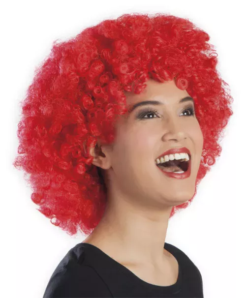Photo du produit Perruque afro/ clown rouge volume adulte