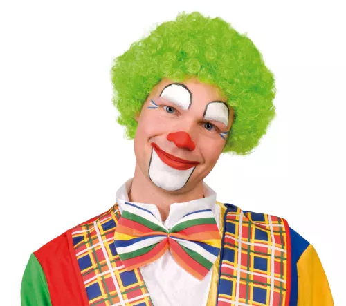 Photo du produit Perruque afro verte fluo clown adulte