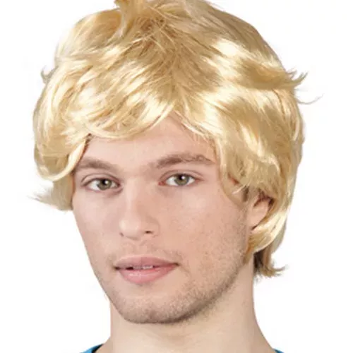 Photo du produit Perruque courte rétro blonde homme