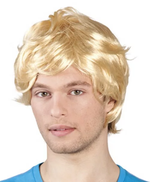 Photo du produit Perruque courte rétro blonde homme
