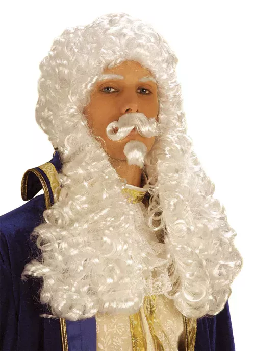 Photo du produit Perruque blanche François 1er homme