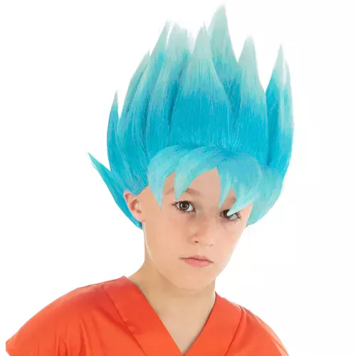 Photo du produit Perruque bleue Goku Saiyan Super Dragon ball Z enfant