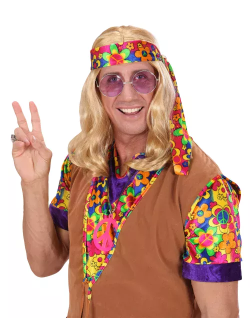 Photo du produit Perruque blonde hippie adulte