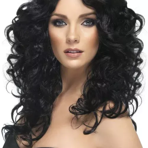 Photo du produit Perruque bouclée longue noire femme
