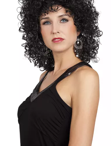 Photo du produit Perruque bouclée noire femme