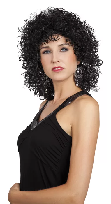 Photo du produit Perruque bouclée noire femme