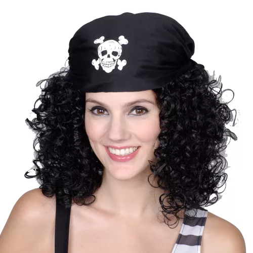 Photo du produit Perruque brune de pirate femme