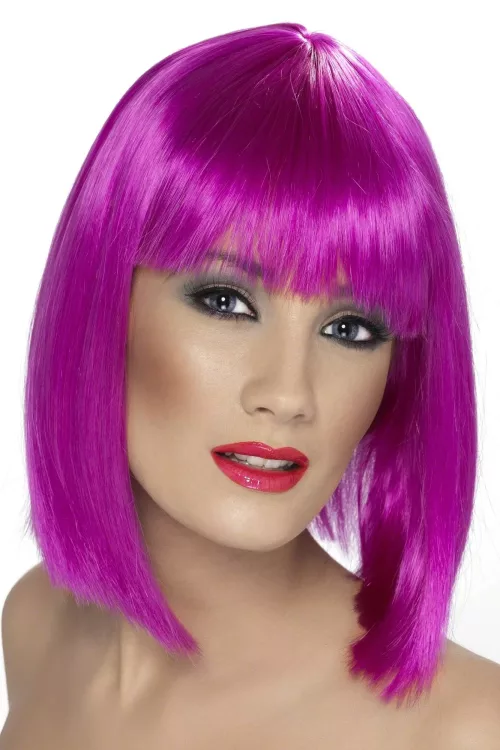 Photo du produit Perruque carré mi-long rose femme