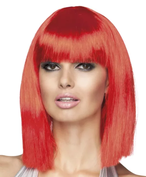 Photo du produit Perruque carré mi-long rouge femme
