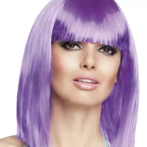 Photo du produit Perruque carré mi-long violette femme