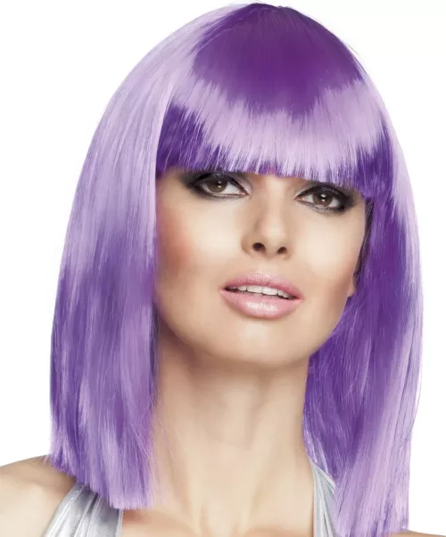 Photo du produit Perruque carré mi-long violette femme