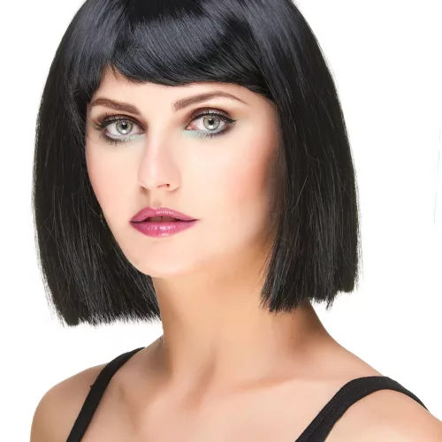 Photo du produit Perruque carré noire à frange femme