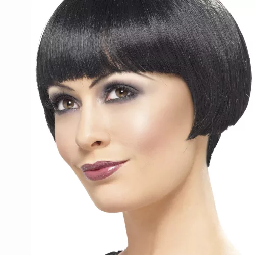 Photo du produit Perruque charleston noire à frange femme