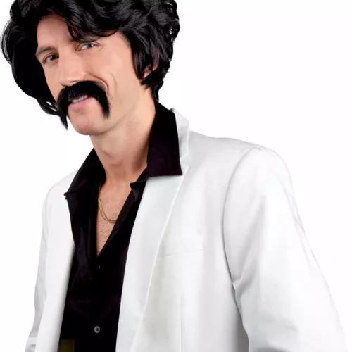 Photo du produit Perruque noire avec moustache homme