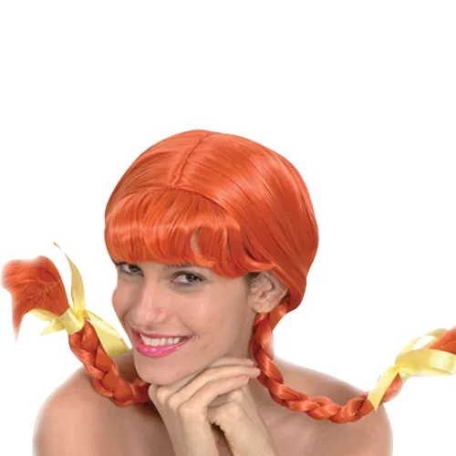 Photo du produit Perruque couettes rousse femme