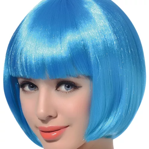 Photo du produit Perruque courte bleu aqua femme