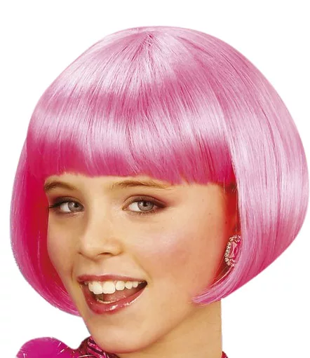 Photo du produit Perruque courte cabaret rose fille