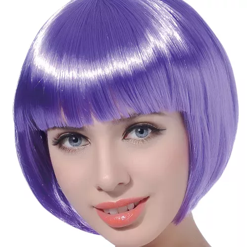 Photo du produit Perruque courte mauve femme