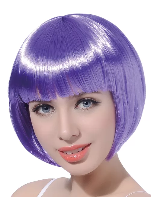 Photo du produit Perruque courte mauve femme