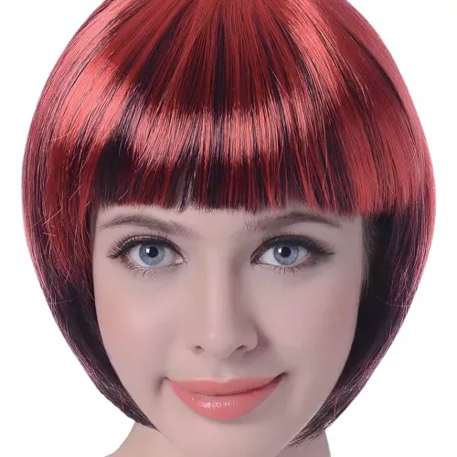 Photo du produit Perruque courte rouge et noir femme