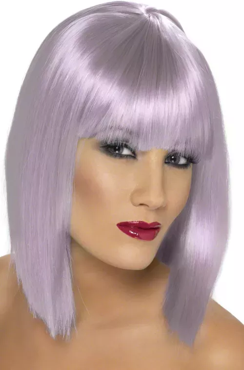 Photo du produit Perruque carré mi-long violette pâle femme