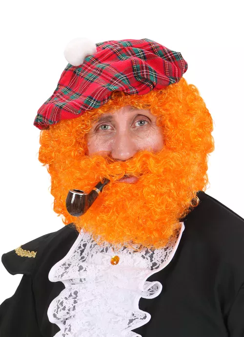 Photo du produit Perruque écossais orange homme