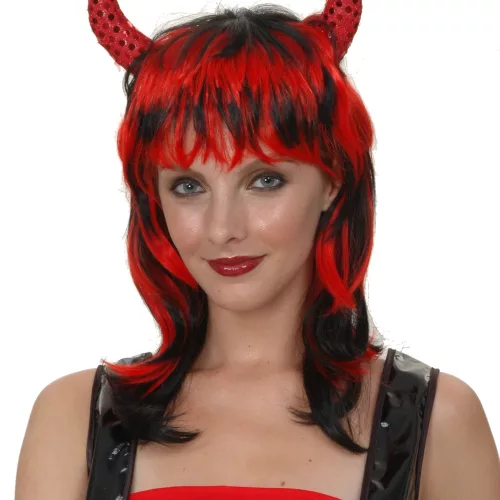 Photo du produit Perruque diablesse rouge femme