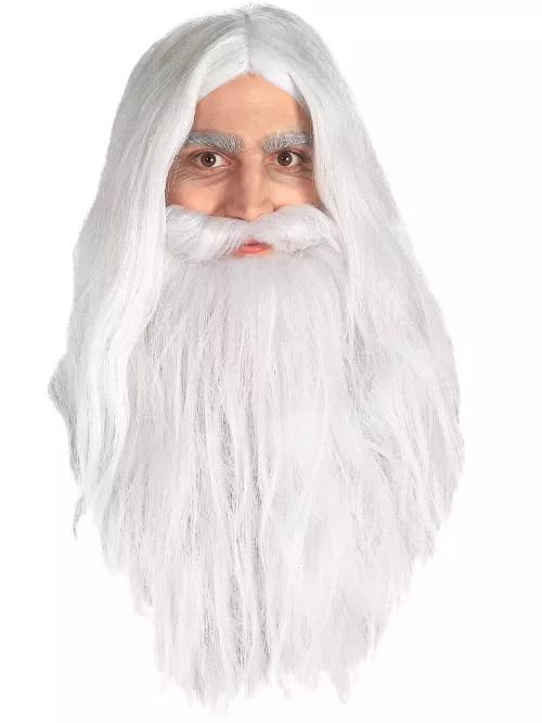 Photo du produit Perruque et barbe Gandalf Seigneur des Anneaux homme