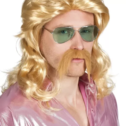 Photo du produit Perruque et moustache blond homme