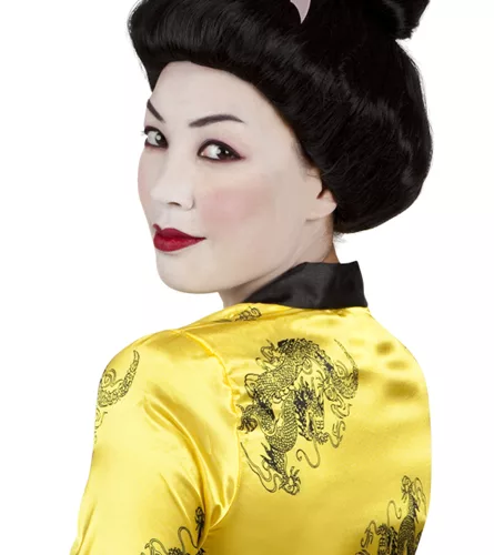 Photo du produit Perruque à chignon geisha noire femme