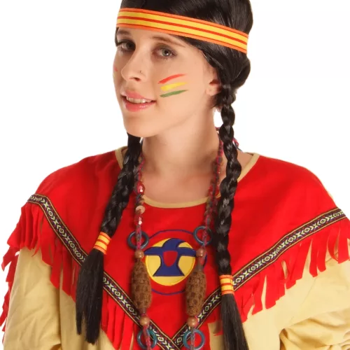Photo du produit Perruque Indienne avec plume femme