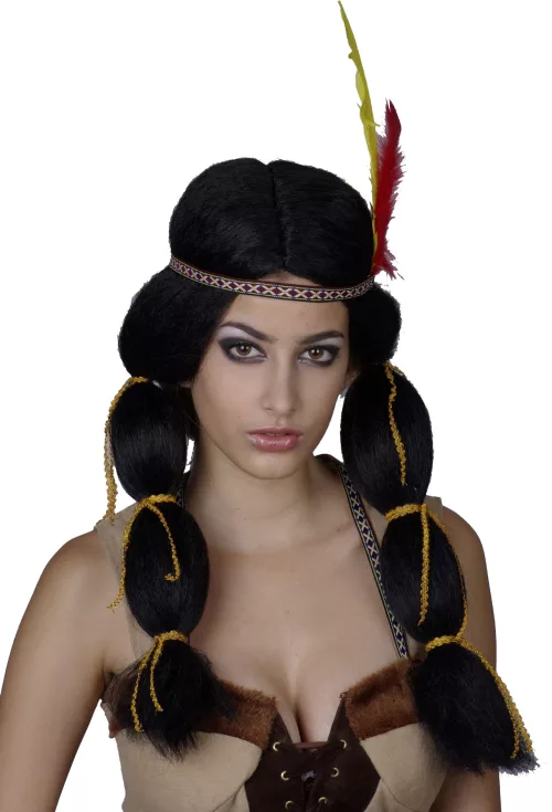 Photo du produit Perruque indienne à couettes femme