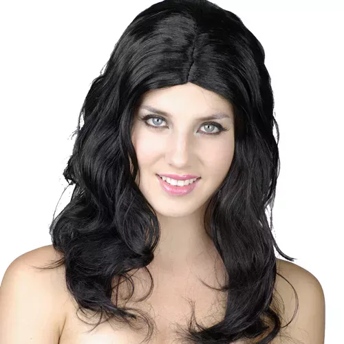 Photo du produit Perruque longue ondulée noire femme