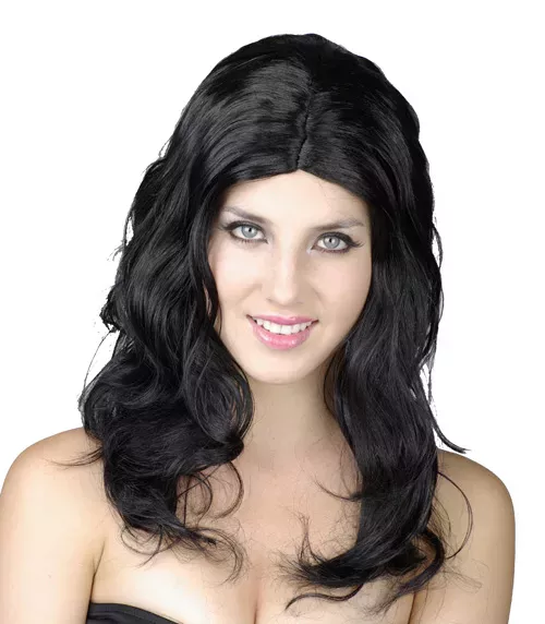 Photo du produit Perruque longue ondulée noire femme