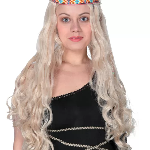 Photo du produit Perruque longue hippie blonde femme