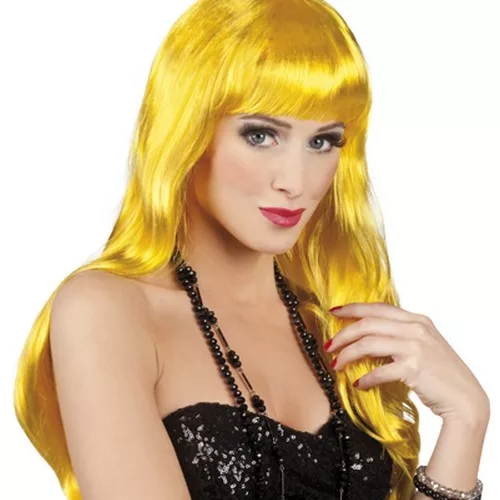 Photo du produit Perruque longue jaune femme