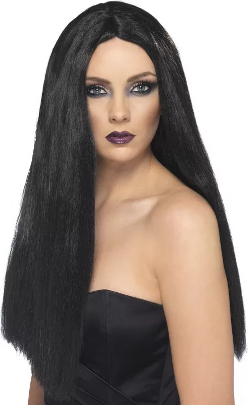 Photo du produit Perruque longue noire femme 60 cm